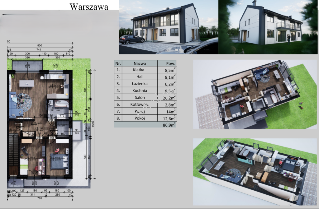 House  for sale, Warszawa, Wawer, Borków